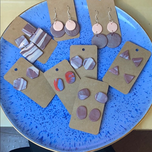 Handmade Clay Earrings - Lilac Dreams Series - Picture 6 of 6